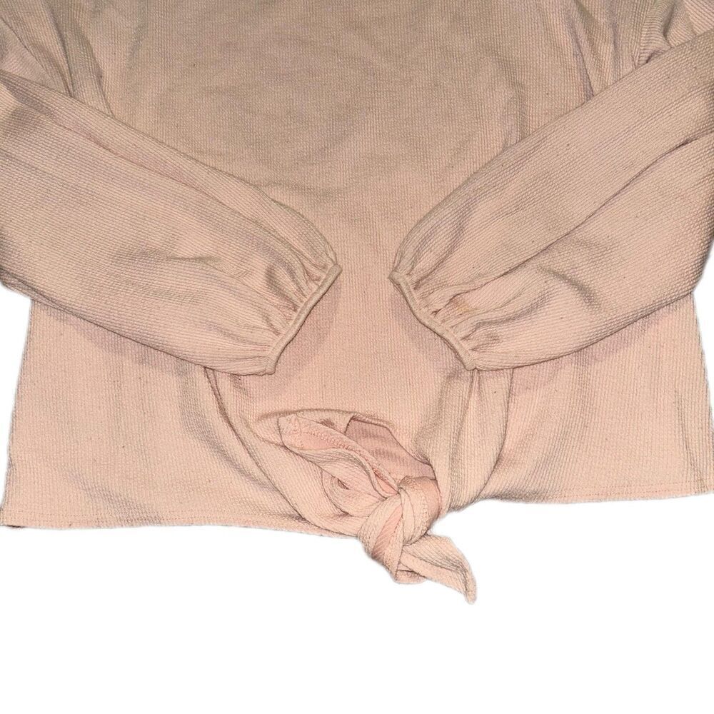 Everly Tie Bottom Cinch Long Sleeve Ribbed Medium - Picture 3 of 5